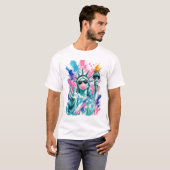 Beeld Van Vrijheid 4 Juli T-shirt (Voorkant volledig)