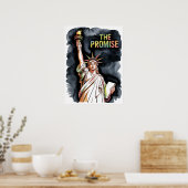 Beeld van vrijheid belooft gloed poster (Keuken)