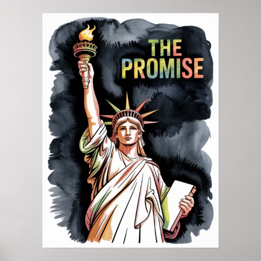 Beeld van vrijheid belooft gloed poster (Voorkant)