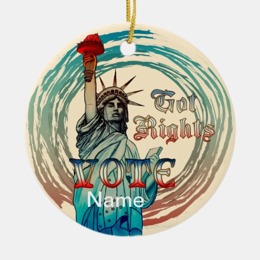 Beeld van vrijheid kreeg rechten ornament (Voorkant)