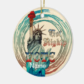 Beeld van vrijheid kreeg rechten ornament (Links)