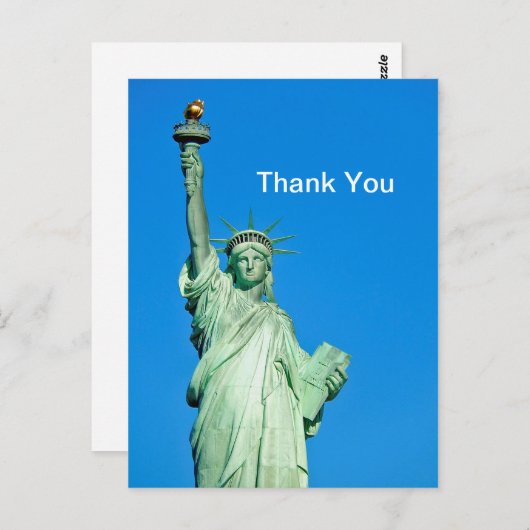 Beeld van Vrijheid New York Foto Bedankt Briefkaart (Voorkant / Achterkant)