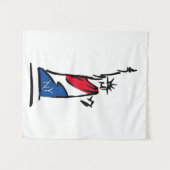 Beeld van vrijheid NY Rood Wit en Blauw Wandkleed (Voorkant (horizontaal))