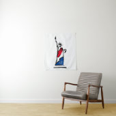 Beeld van vrijheid NY Rood Wit en Blauw Wandkleed (In situ)