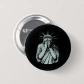 Beeld Van Vrijheid Treurig Amerika Ronde Button 5,7 Cm (Voorkant /achterkant)
