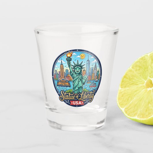 Beeld van Vrijheid USA Shot Glas (Voorkant)