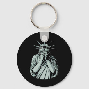 Beeld Van Vrijheid Verdrietig Amerika Sleutelhanger