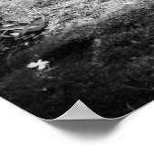 beeld voor de boeddhistische tempel, Oahu B&W Poster (Hoek)