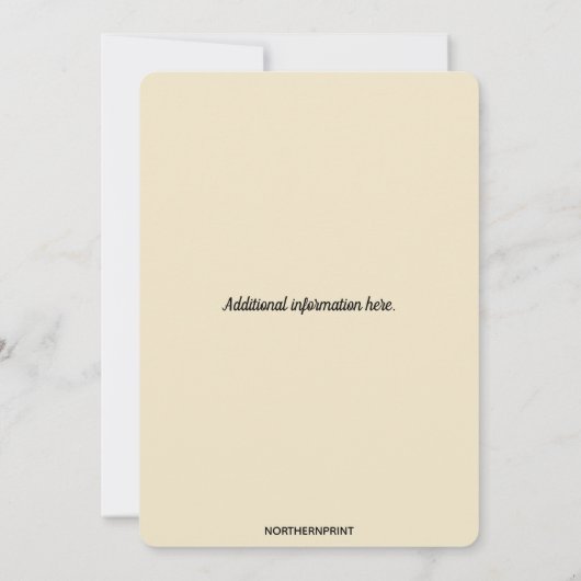 Beeldbaar gele pioenrozen kaart (Achterkant)