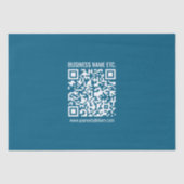 Beeldbaar Oceanblauwe QR-code Tissuepapier (Voorkant)
