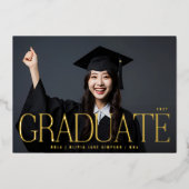 beeldbare diploma foto folie uitnodiging (Voorkant)