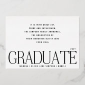 beeldbare diploma foto folie uitnodiging (Achterkant)