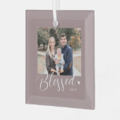 Beeldbare kleuren kerstversiering zonder tinten glas ornament (Voorkant links)