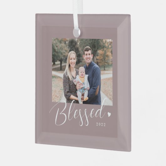 Beeldbare kleuren kerstversiering zonder tinten glas ornament (Voorkant links)