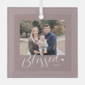 Beeldbare kleuren kerstversiering zonder tinten glas ornament (Voorkant)