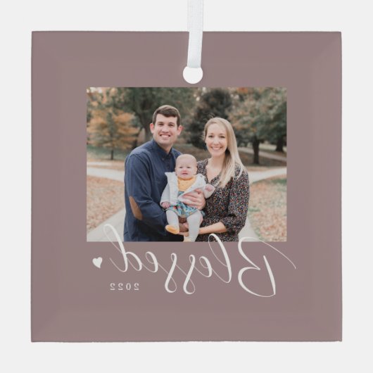 Beeldbare kleuren kerstversiering zonder tinten glas ornament (Achterkant)