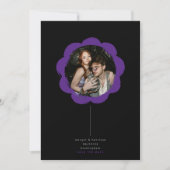 beeldbewerkbare kleur retro geschilderde bloem kad save the date (Voorkant)