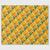 Beeldbloem oorspronkelijke waterverf bloemkunst cadeaupapier (Vlak)