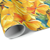 Beeldbloem oorspronkelijke waterverf bloemkunst cadeaupapier (Rol Hoek)