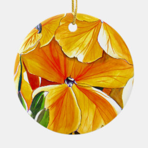 Beeldbloem oorspronkelijke waterverf bloemkunst keramisch ornament