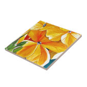 Beeldbloem oorspronkelijke waterverf bloemkunst tegeltje (Zijkant)