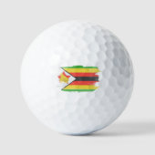 Beeldbocht van Zimbabwe, nationale vlag Golfballen (Voorkant)
