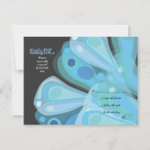 BEELDBUTTERFLY Bat Mitzvah RSVP-antwoordkaart