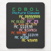 Beeldclausule in Cobol-programmering Muismat (Voorkant)