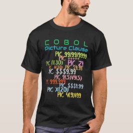 Beeldclausule in Cobol-programmering T-shirt