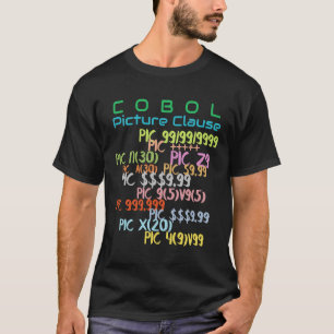 Beeldclausule in Cobol-programmering T-shirt