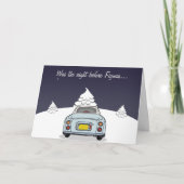 Beelden Bord Aqua Blue Figaro Kerstmis Feestdagen Kaart (Voorkant)