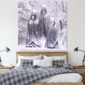 Beelden in de Winter Canvas Afdruk (Insitu (Slaapkamer))