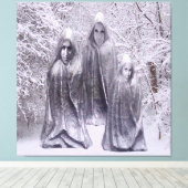 Beelden in de Winter Canvas Afdruk (Insitu (Houten vloer))