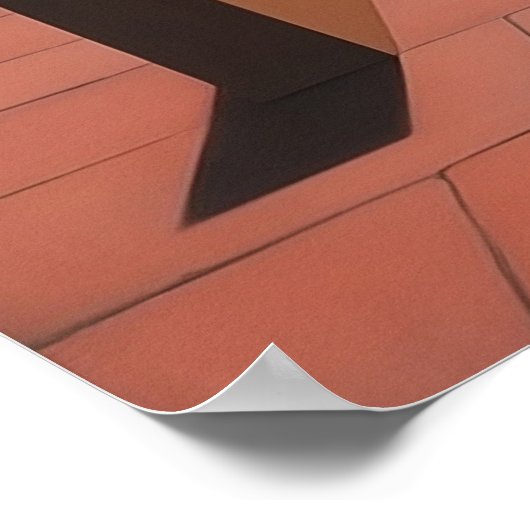 Beelden in een metafysisch landschap | poster (Hoek)