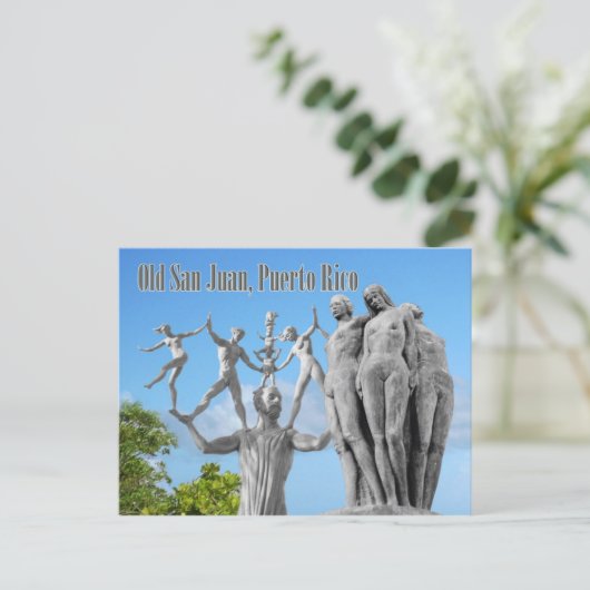 Beelden in het Oude San Juan, San Juan, Puerto Ric Briefkaart (Staand voorkant)