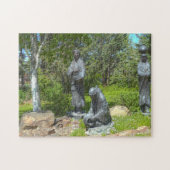 Beelden in het park Ottawa. Legpuzzel (Horizontaal)