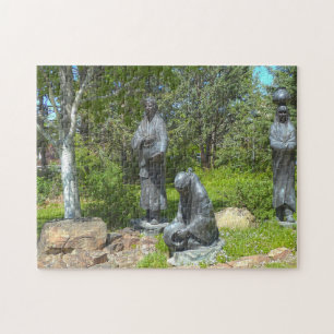 Beelden in het park Ottawa. Legpuzzel