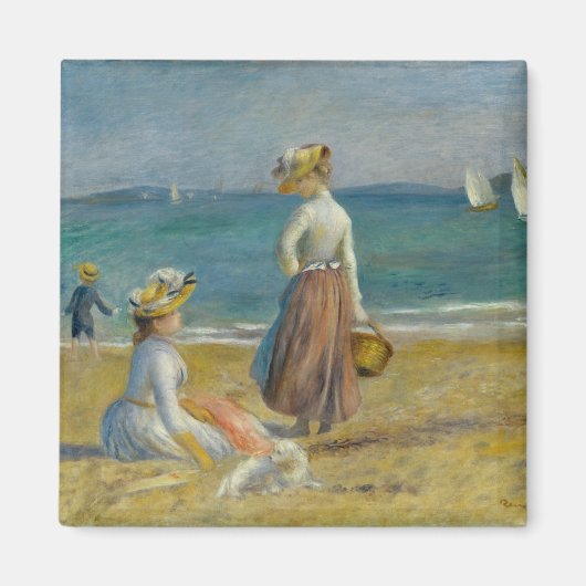 Beelden op het strand - Pierre-Auguste Renoir Magneet (Voorkant)