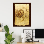 Beelden van een foetus in de baarmoeder, Verloskun Poster (Thuiskantoor)