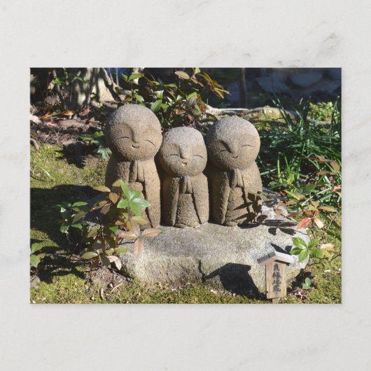 Beelden van Jizo: Hase Temple, Japan Briefkaart (Voorkant)