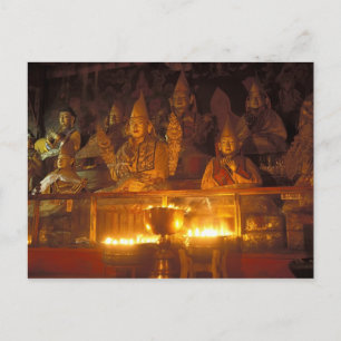Beelden van Lamas in het Sara-klooster, Lhasa, Briefkaart