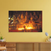 Beelden van Lamas in het Sara-klooster, Lhasa, Canvas Afdruk (Insitu (Woonkamer))