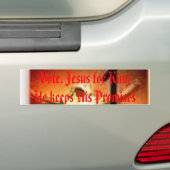 beeldenCAN4ENWI, Vote, Jesus for King Hij houdt H. Bumpersticker (Op auto)