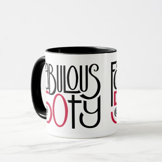 Beeldend bij 50 rode Combo-Mok Mok (Voorkant links)