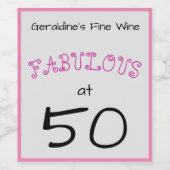 Beeldend bij 50 wijn etiket (Enkel label)