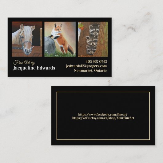 beeldend kunstenaar Visitekaartje (Voorkant / Achterkant)