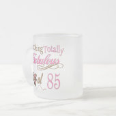 Beeldend op 85 matglas koffiemok (Voorkant links)