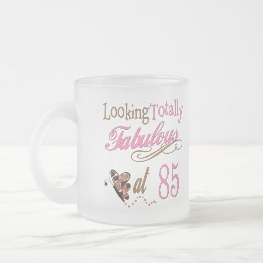 Beeldend op 85 matglas koffiemok (Links)