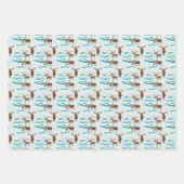 Beeldend patroon met gevlekte kerstmaten inpakpapier vel (Voorkant 3)