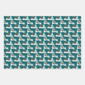 Beeldend patroon met gevlekte kerstmaten inpakpapier vel (Voorkant 2)